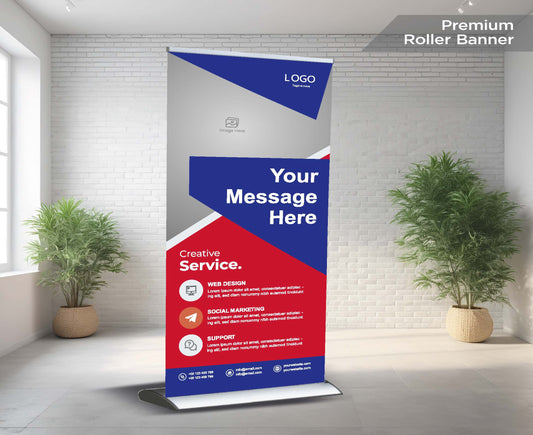 Premium Pull Up Banner | 850mm Wide Roller Banner for Exhibitions and Events